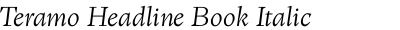 Teramo Headline Book Italic